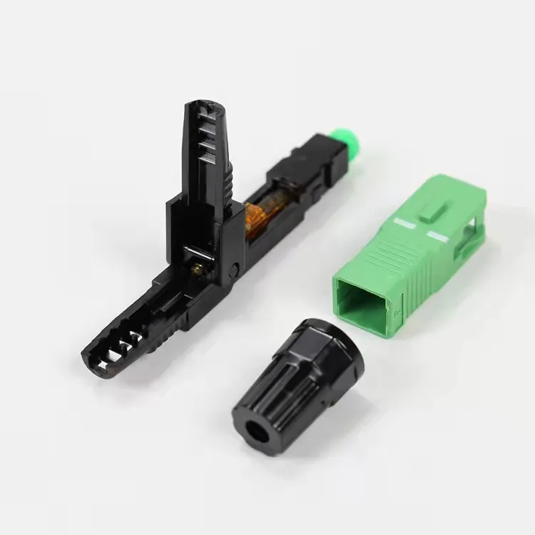 FTTH Embedded Fiber Optic Fast Connector SC APC Single Mode Adapter UPC Cold Connection Quick Field Assembly |