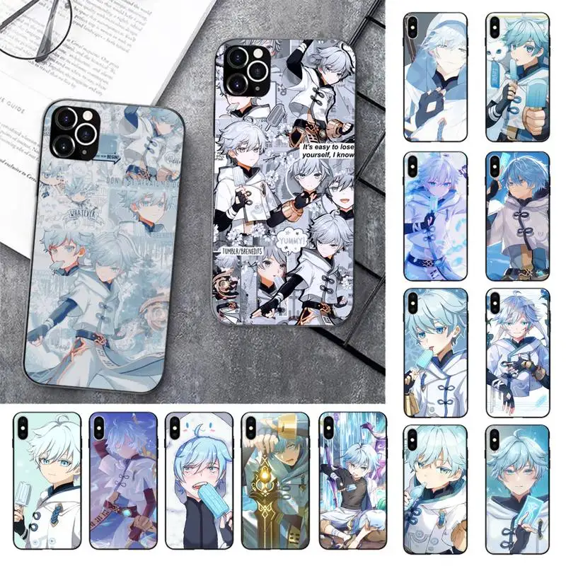 

Genshin Impact Chongyun Phone Case for iPhone 13 11 12 pro XS MAX 8 7 6 6S Plus X 5S SE 2020 XR cover