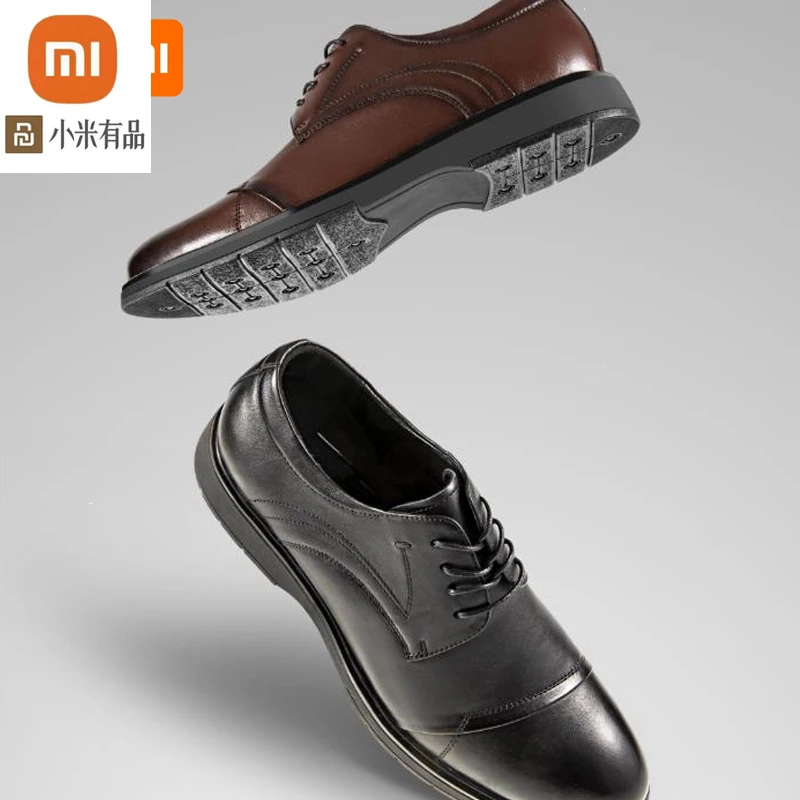 

xiaomi youpin soft calfskin classic leather shoes men's first layer cowhide skin-friendly handmade business formal shoes