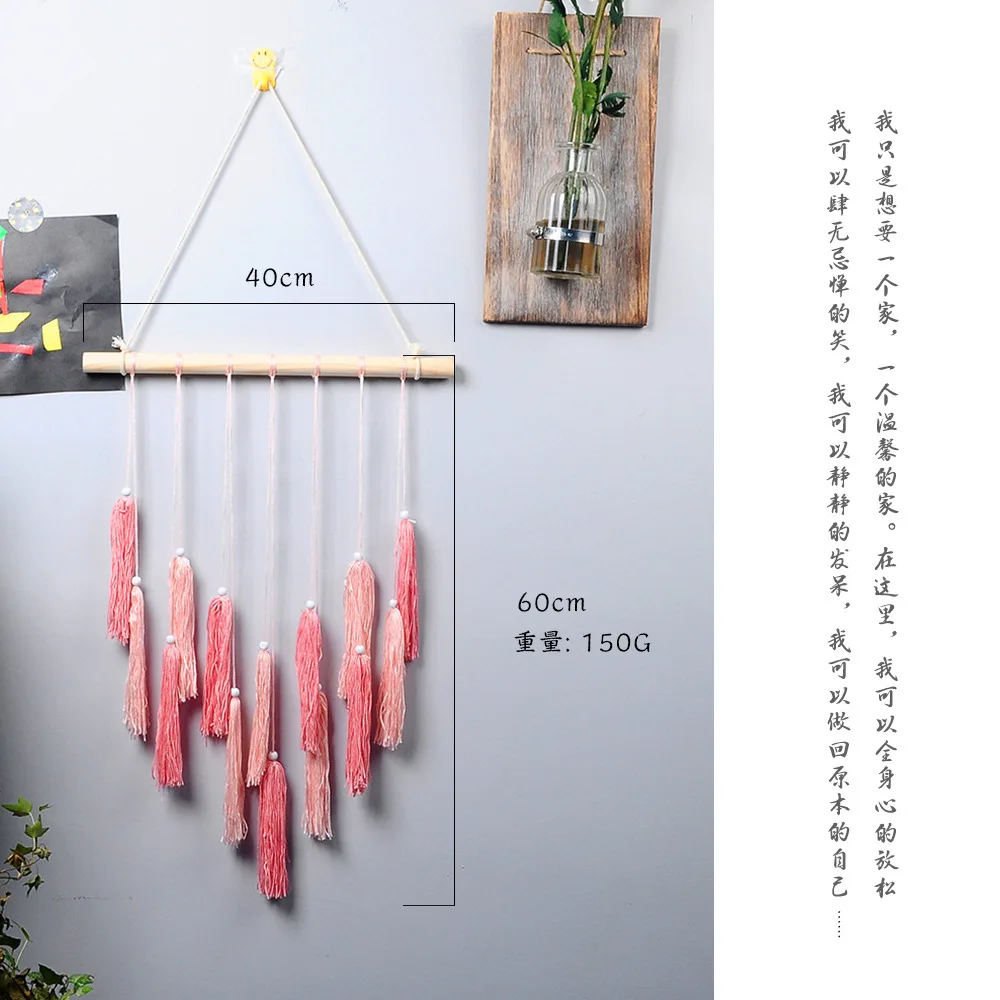 

Room Decoration Wall Hanging Ornaments Props Children Room Handmade Woven Cotton Rope Rainbow Cuerda de algodon paredwall tisse