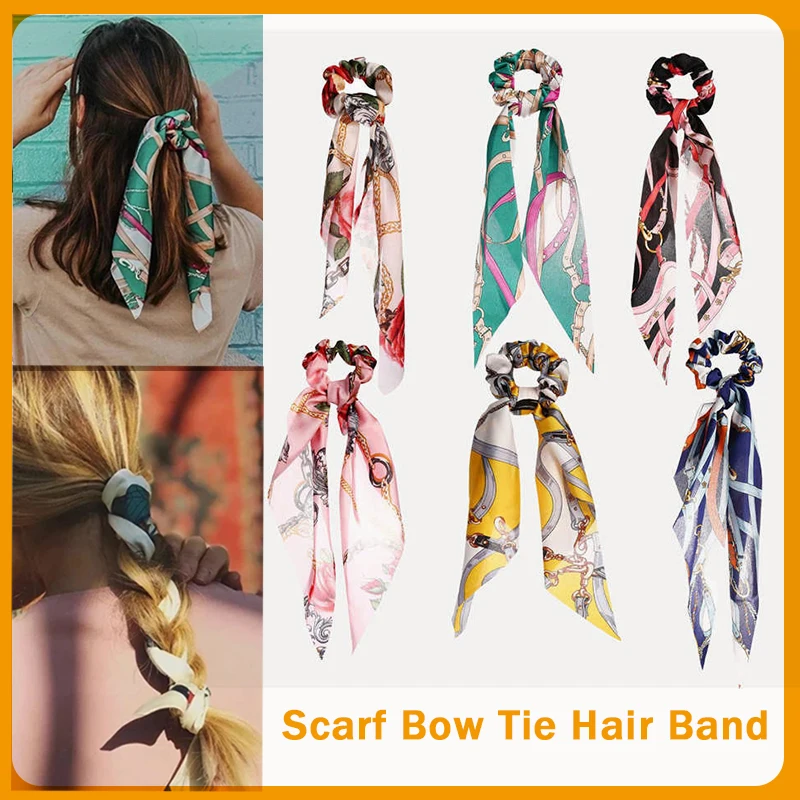 

Summer Kerchief Women Bandana Hair Band Scarf Print Headwear Wrist Wrap Hair Scarf for Girls Hair Accessories Headband