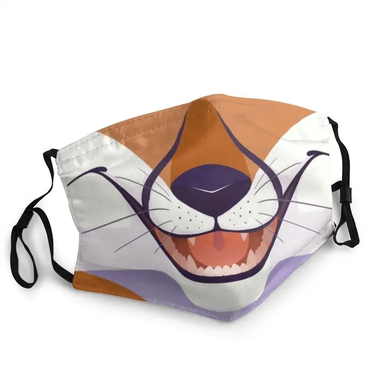 

Многоразовая маска для лица Fox Maw, маска для взрослых с 3D-принтом животных, маска для защиты от пыли, респиратор, маска для рта