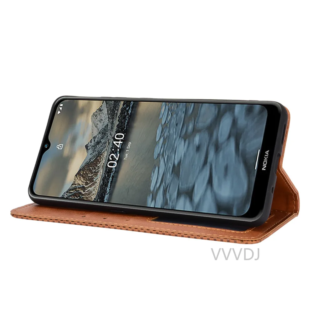 

fashion Flip Retro Leather wallet Case For Nokia 2.4 Case Luxury Magnetic Vintage Book Cover For Nokia 2.4 Protection Phone Case