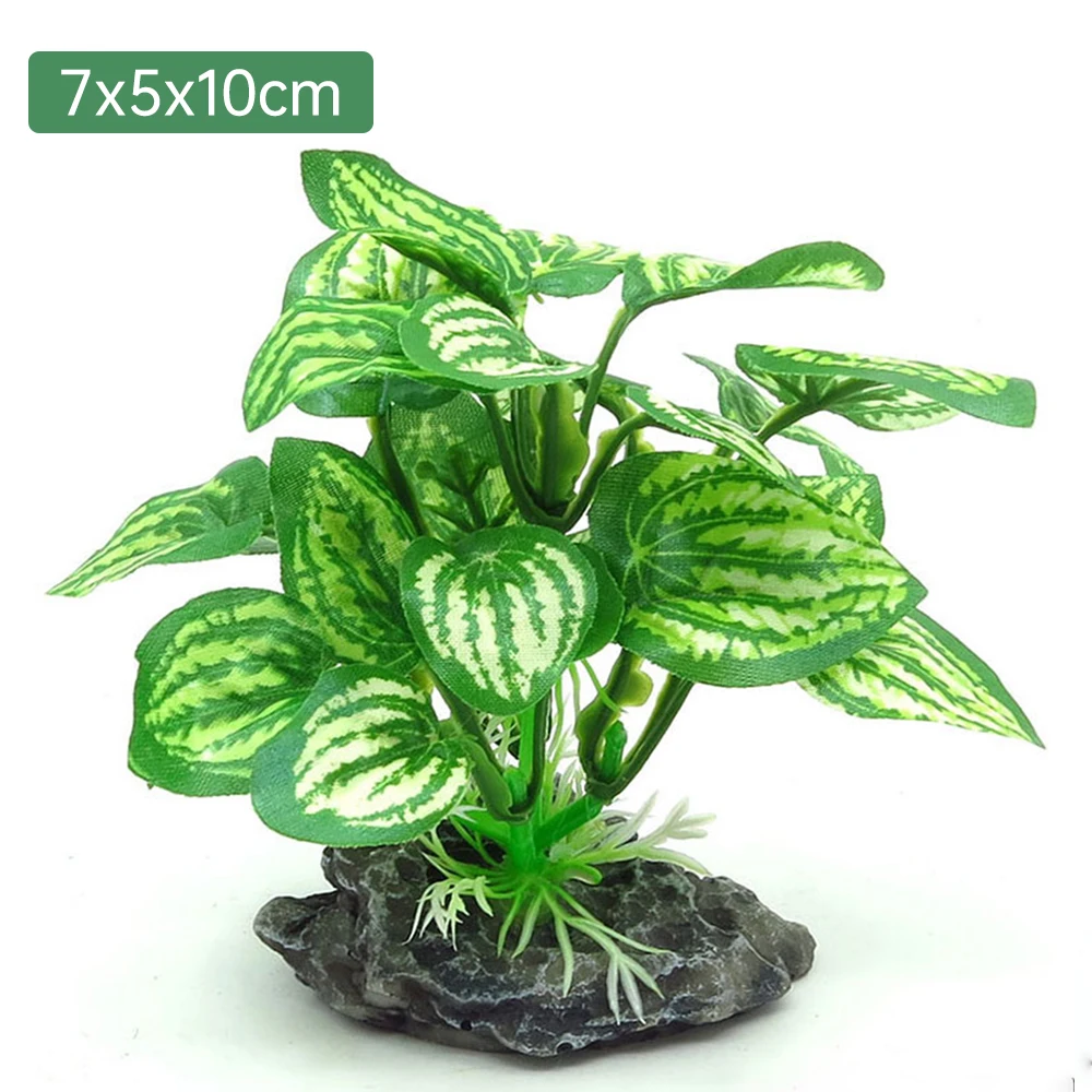 Искусственные растения имитирующие листья маленькие водные аквариумы