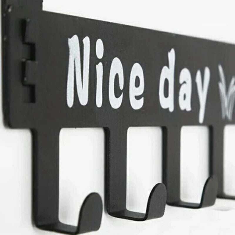 

Simple Wrought Iron Creative Home Door Hook Kitchen Metal Seamless Non-Perforated Storage Rack Strong Load-Bearing