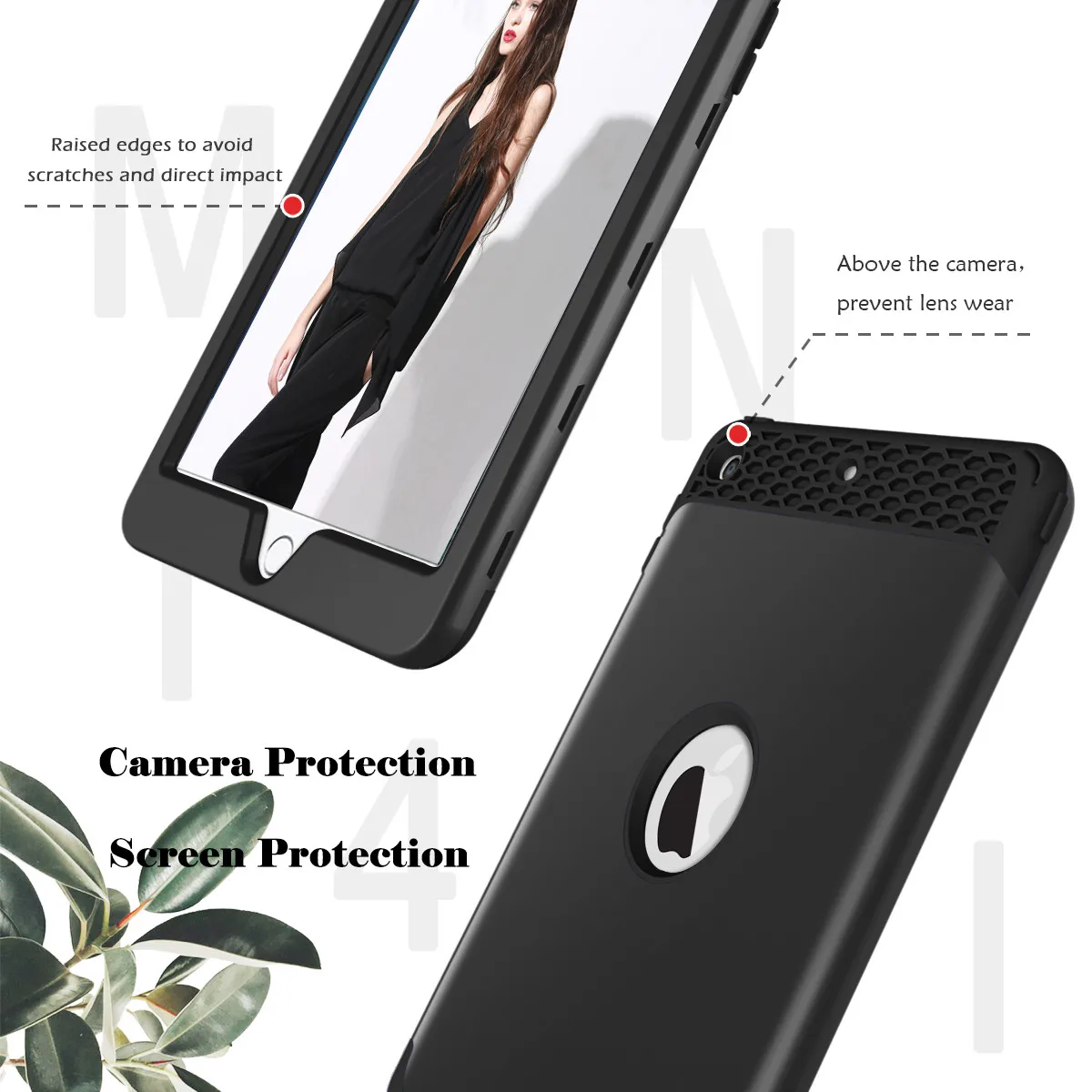 Чехол для Apple iPad Mini 4/5 сверхпрочный ударопрочный жесткий пластиковый чехол +