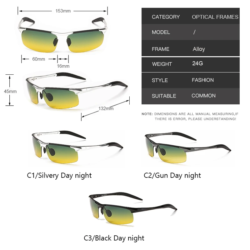 Очки солнцезащитные Мужские поляризационные в оправе из алюминиево-магниевого