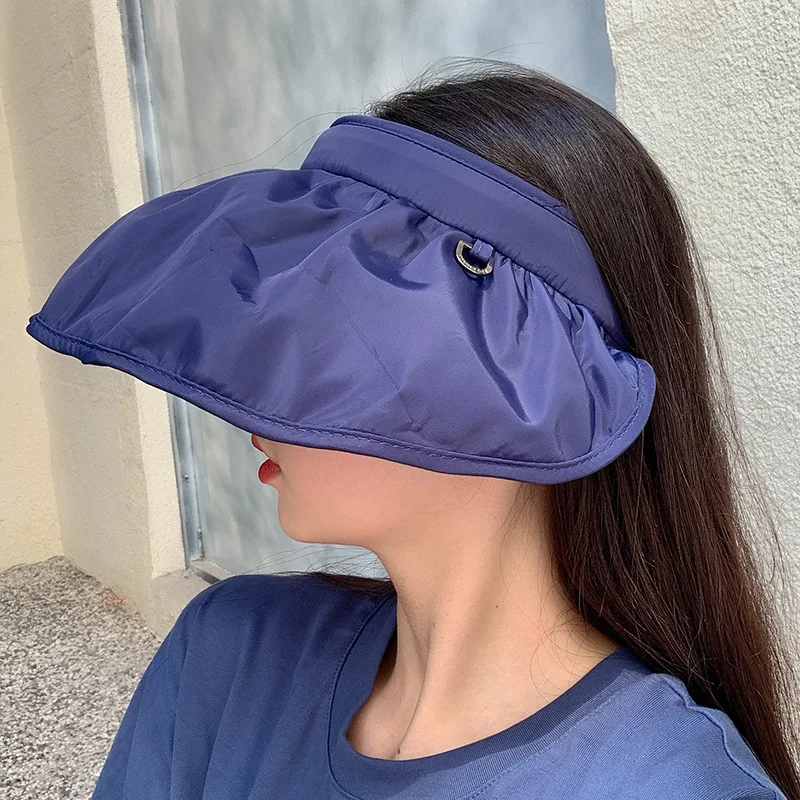 

Summer Women's Sun Protection Hat Female Foldable Wide Brim Empty Top Caps Anti-ultraviolet Beach Travel Sun Hat Fisherman Hats
