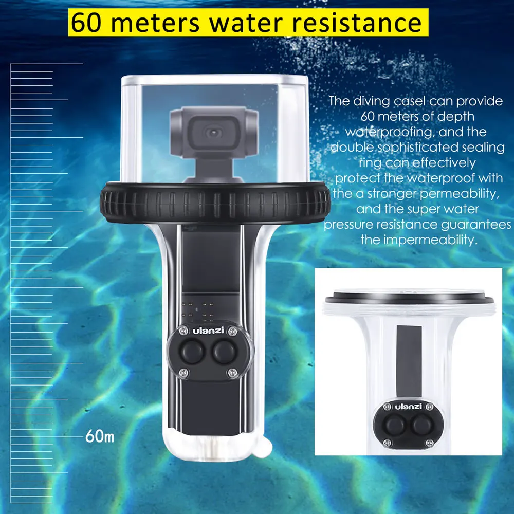 Для DJI Osmo Карманный чехол для дайвинга водонепроницаемый Защитный корпус 60 м