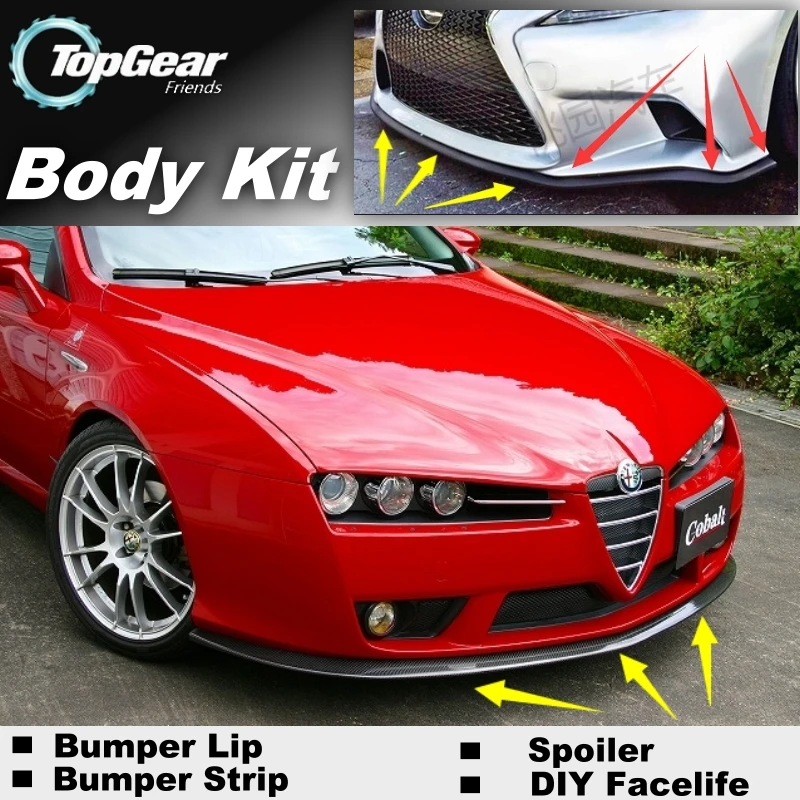 Дефлектор губ на бампер для Alfa Romeo Brera / Spider AR передняя юбка спойлера друзей набор