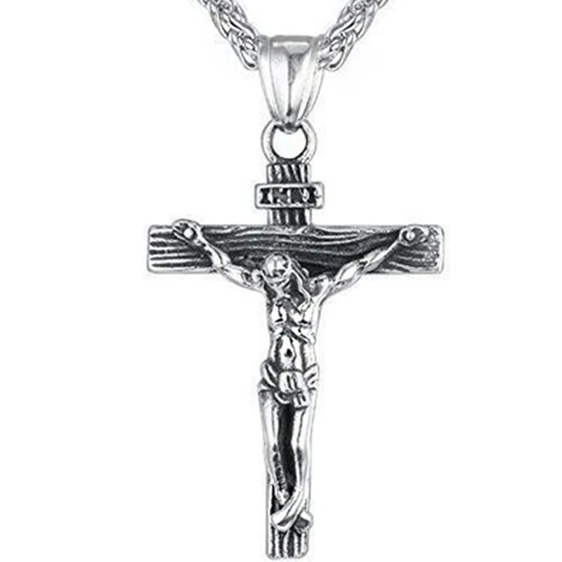 

Luxury Charming Gold Cross Chain Necklace For Women Men Male Hip Hop Cool Accessory Fashion Jesus Cross Pendant Necklaces Gifts