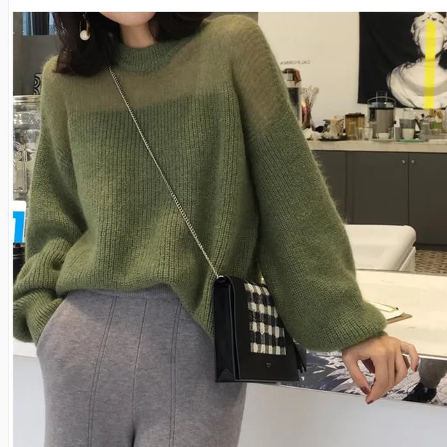 Fashion 2019 Autumn Women Sweater Knitted Long Sleeve O-Neck Sexy Slim Office Lady Casual Loose Sweaters Tops mujer P106 | Женская