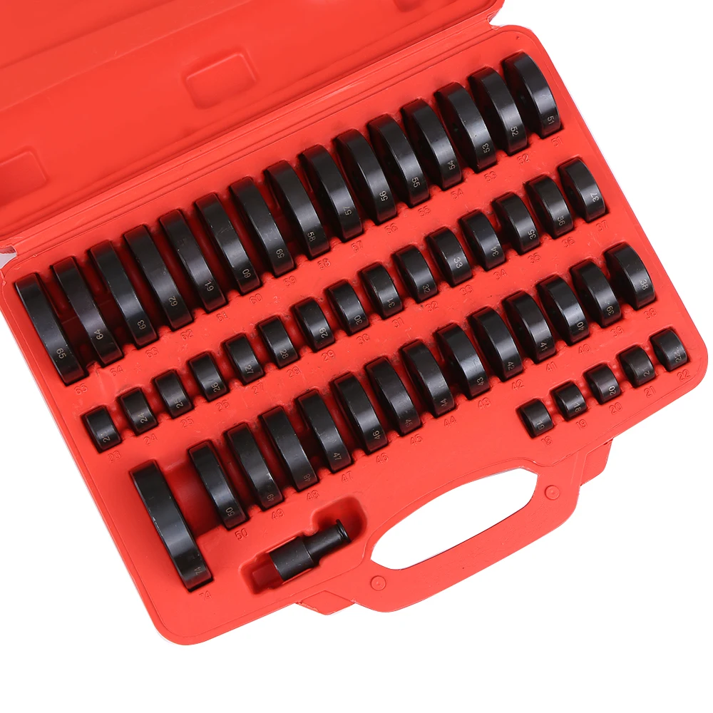 

New 52pcs Wheel Bearing Race Seal Bush Driver Master Tool Set Custom Bush Front Discs Tools 18-65mm