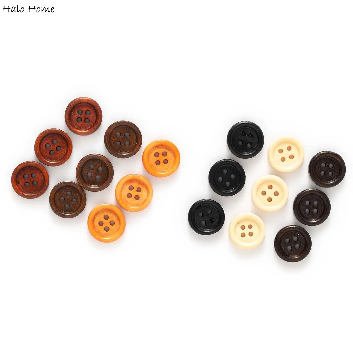 30/50 шт. 4 отверстия деревянные пуговицы для пришивания Скрап костюмы ремесла