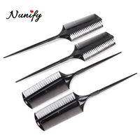 nunify hairdressing double side dye comb with highlight comb weaving cutting brush professional salon hair coloring tool