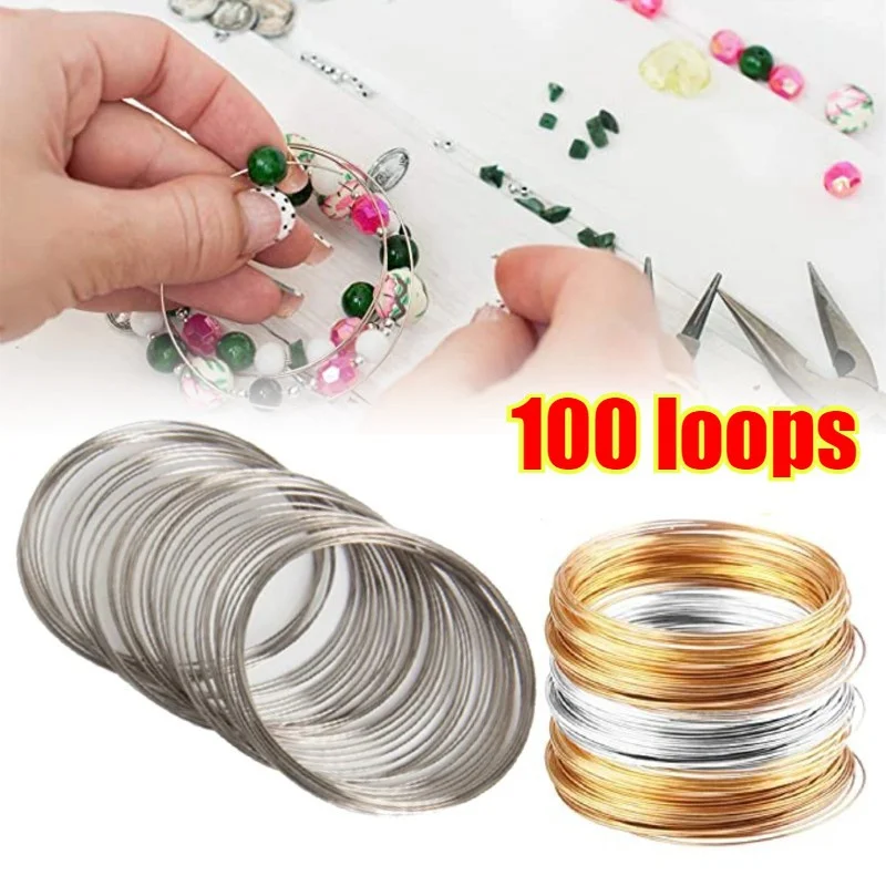 

Проволока Серебристая/Золотистая для ювелирных изделий, 100 шт.