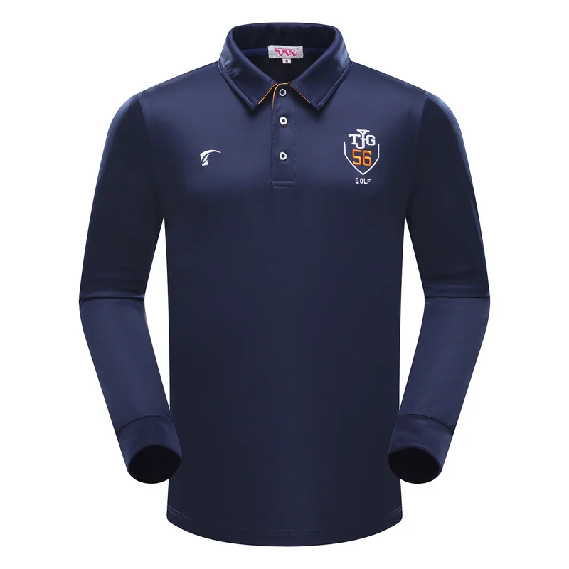 Рубашка для гольфа на осень и зиму Мужская быстросохнущая футболка с длинными