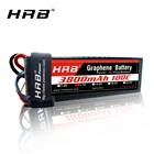 Аккумулятор HRB RC lipo, батарея 2S 3S 4S 6S 3800 мАч 120C Графеновый, 7,4 В 11,1 В 14,8 в 18,5 в 22,2 в 18 в Lipo для РУ автомобилей trx