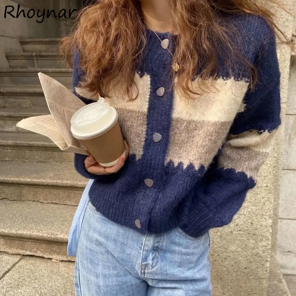 

Cardigan Women Lazy Fashion Korean Style Full Sleeve O-neck Popular Tender Simple Hot Sale Single Breasted Female Spring Cozy