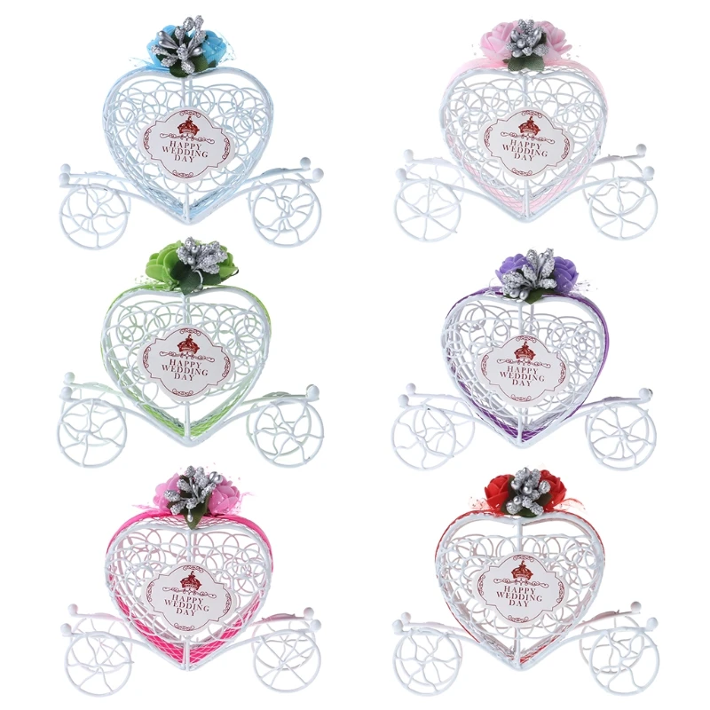 Шоколадная каретка Золушки романтическая форма сердца тыква искусственная