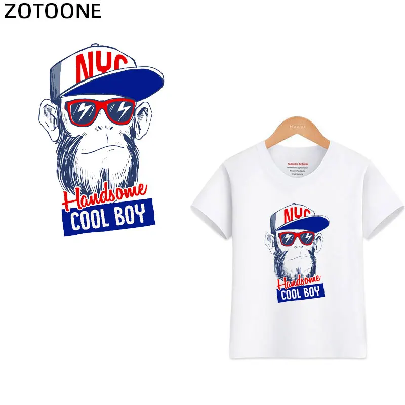 Модные термонаклейки ZOTOONE с изображением обезьяны для одежды | Дом и сад