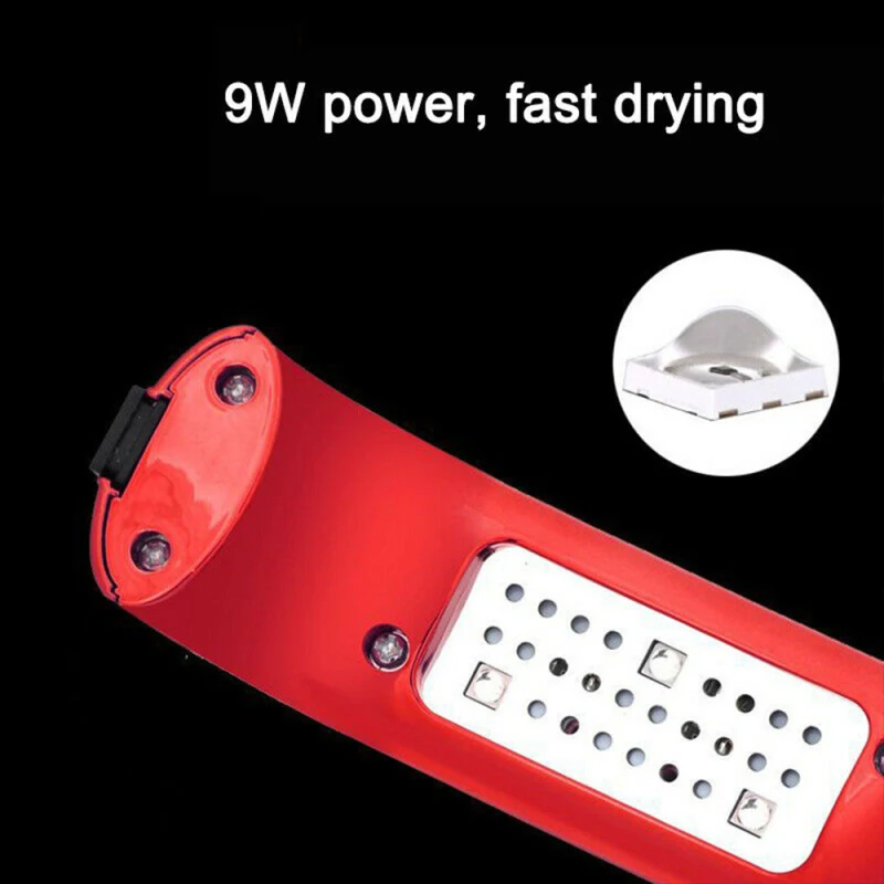 9 Вт USB Сушилка для ногтей Портативный УФ светодиодный светильник ногтя терапии