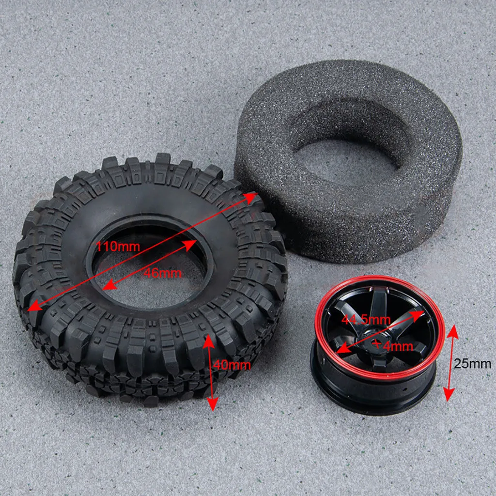 110 мм 1 9 дюйма обод шины колеса для 1/10 RC Рок Гусеничный SCX10 D90 TRX4 Высокое качество