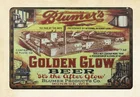 Домашние бары 1933 блестящий золотой пивной металлический жестяной знак Blumer's