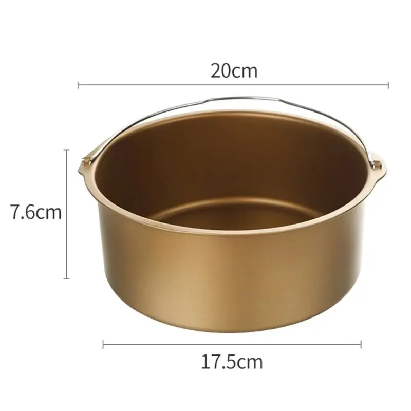 

6/7/8 Inch Non Stick Air Fryer Cake Mold Barrel Baking Pan Tray Oven Frying Roasting Basket Bakeware