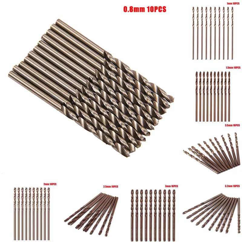 

High Speed Steel Drill Bits Shank for plastic drilling Straight 10pcs Set 1mm-3.5mm hot sale stable