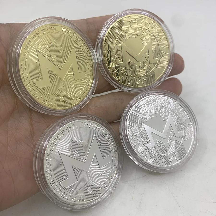 

CO014 XMR Monero Coins Commemorative Coins For Collection Art Collection Gold Plated Bitcoin Specie Ethereum Coins Currency