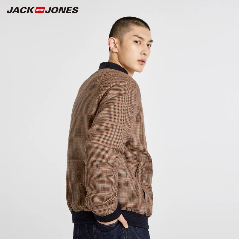 JackJones Для мужчин зимняя куртка Бейсбольным воротником короткая теплая