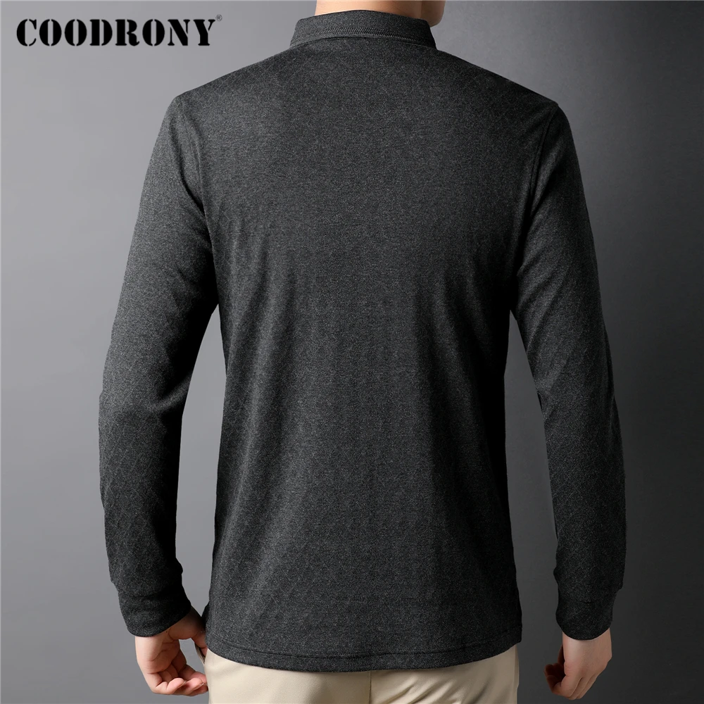 COODRONY брендовая однотонная хлопковая Футболка мужская одежда весеннее Новое