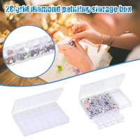 4pc plastic storage boxes diamond painting storage box with 28 adjustable handicraft storage beads opbergdoos met vakjes w3