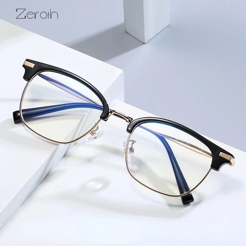 

Fashion Square TR90 Glasses Frame Women Men Anti Blue Light Blocking Eyewear Optical Spectacle Goggles Black Gold Eyeglass