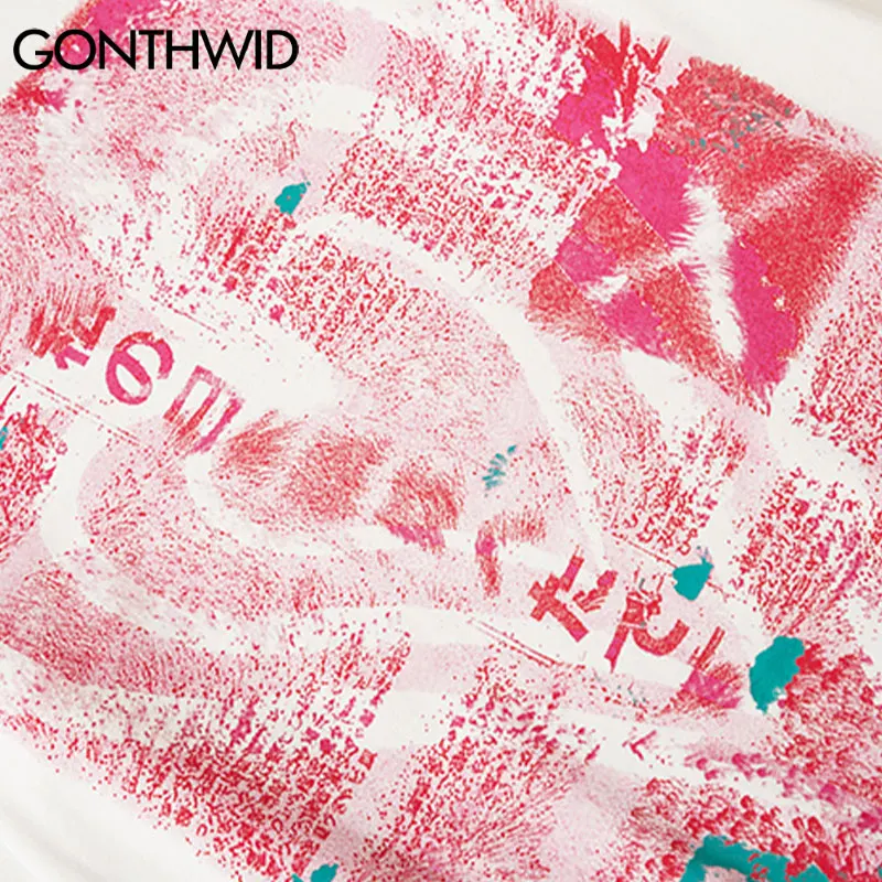 Футболки FPACE в стиле Харадзюку уличная одежда граффити стиль ретро готические