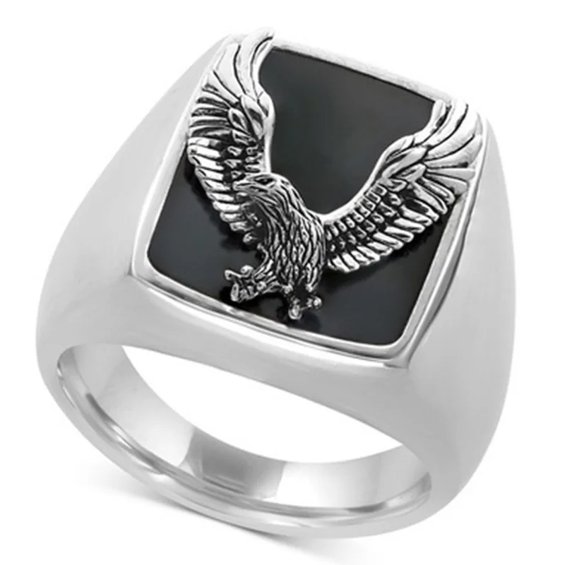 

Stainless Steel Eagle Ring Motorcycle Party Personality Men's Ring Motorcyclist Hip Hop Rock Ring Jewelry Gothic Ring
