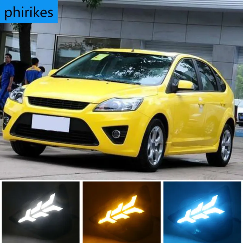 Для Ford Focus 3 MK3 2009-2012 дневные ходовые огни светильник DRL светодиодный