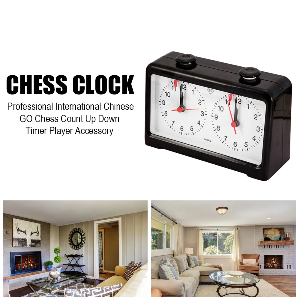 

Portable Analog Chess Clock Professional International Chinese GO Chess Count Up Down Timer Player Accessory