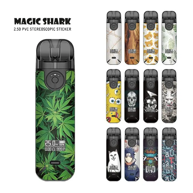 Чехол с лентой Magic Shark для Novo 4 наклейка Smok Novo4 мультяшный деревянный принт лист