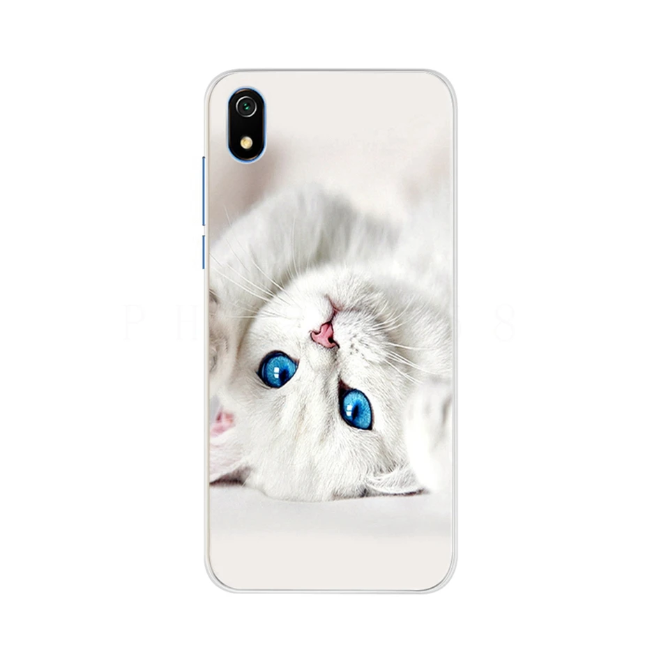 Dành Cho Xiaomi Redmi 7A Ốp Lưng Siilicone Mềm Mại Ốp Lưng TPU Cho Xiaomi Redmi 7A 7 Một Redmi7A Ốp Điện Thoại 5.45 ''Hình Mèo Dễ Thương Bao Ốp Lưng xiaomi leather case