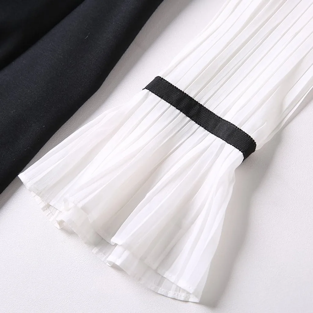 Women's O-Neck Dress ladies Temperament Long Flare Sleeve Summer Knee-Length Dressses Vestidos#g30 | Женская одежда