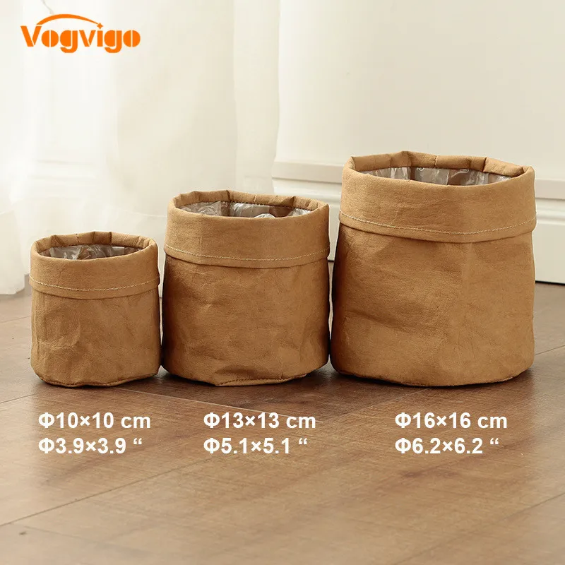 VOGVIGO экологичный водонепроницаемый крафт бумажный цветочный горшок