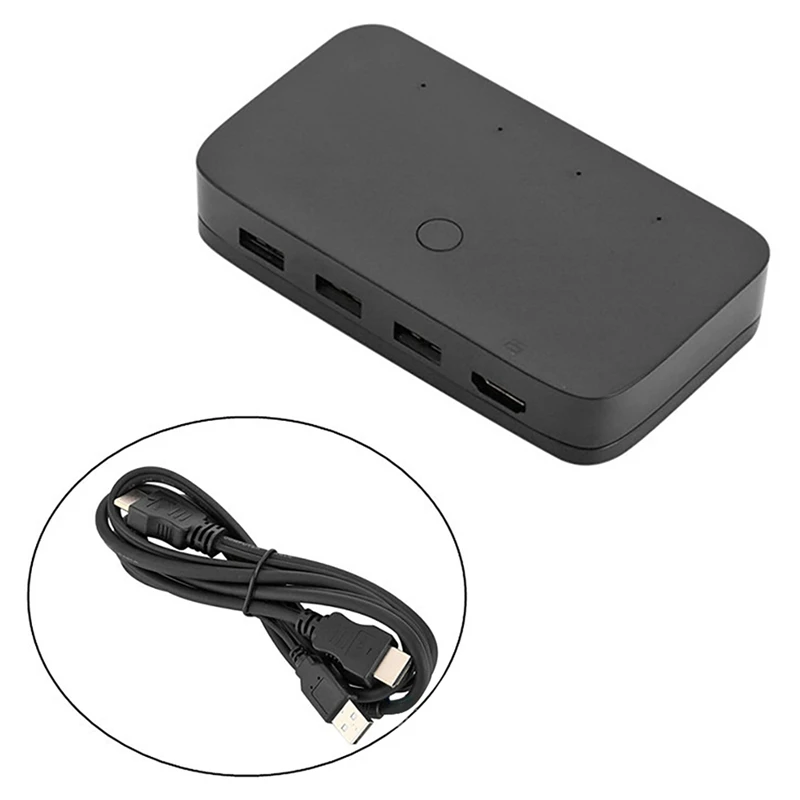 Квм-Консоль HDMI 4 порта USB HDMI-переключатель с кабелем 4K x 2K/30Hz для мыши клавиатуры