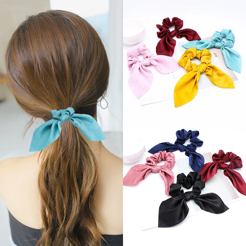 

Hot Sale Hair Rope Beautiful Elastic Adjustable 10 Colors Solid Comfortable Soft Seaside 1PC Valentines Gift Hair Accessories