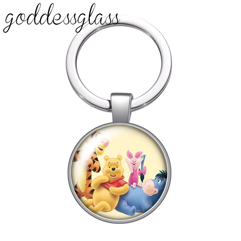 Брелок с кабошоном из мультфильма Винни-пух и друзья | Украшения аксессуары