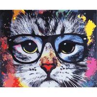 fsbcgt diy painting by numbers abstract cartoon cat oil pictures by numbers adults for drawing on canvas home wall art decor