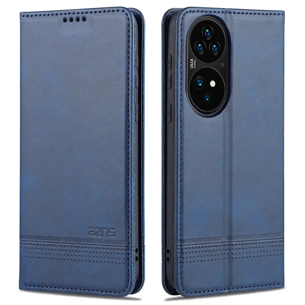 

Чехол-книжка для Huawei P50 Pro, из искусственной кожи, с подставкой