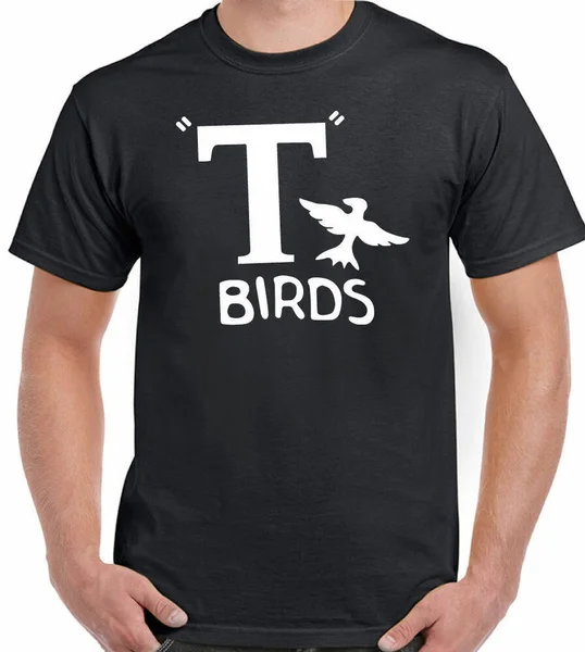 

T-BIRDS T-Shirt Mens Funny Grease John Travolta Rydell High Stag Do