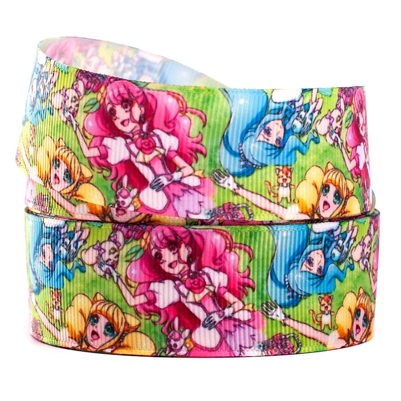 Прекрасный девушка с переводной термопечатью на Grosgrain/атласная лента фокусным